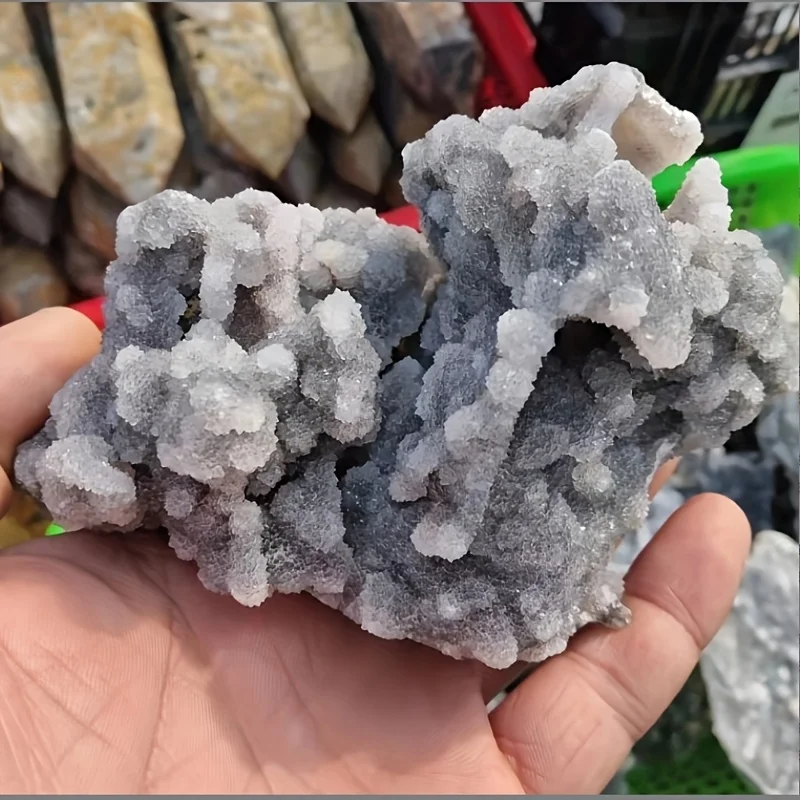 1pc Sparkling Natural Zinc Sphalerite Mineral Specimen | Adorned with Bohemian-Style Crystals, Perfect for Home Desktop Display