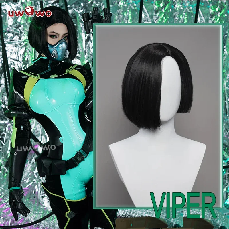

Cosplay Valorantt Cosplay Viper Cosplay Wig Short Black Hair Halloween Cosplay Hair