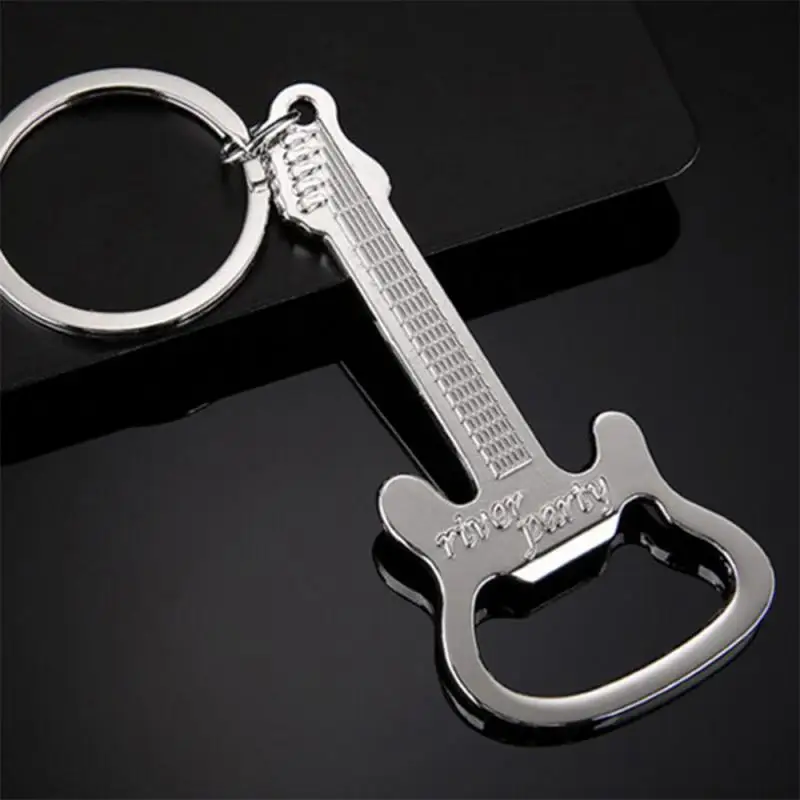 1pc-Guitar-Inspired Keychain Bottle Opener – Stylish Multi-Tool Key Ring, Durable, Perfect Casual Gift for Music Enthusiasts