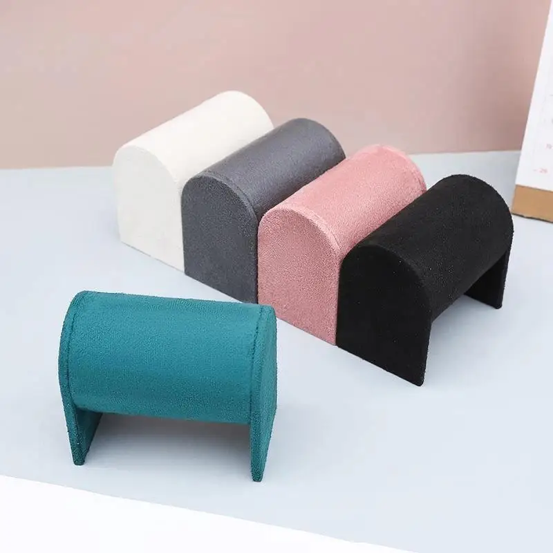 Small Pillow Jewelry Storage Bracelet Watch Display Stand Counter Necklace Flannel Display Props Leather Headband Sponge