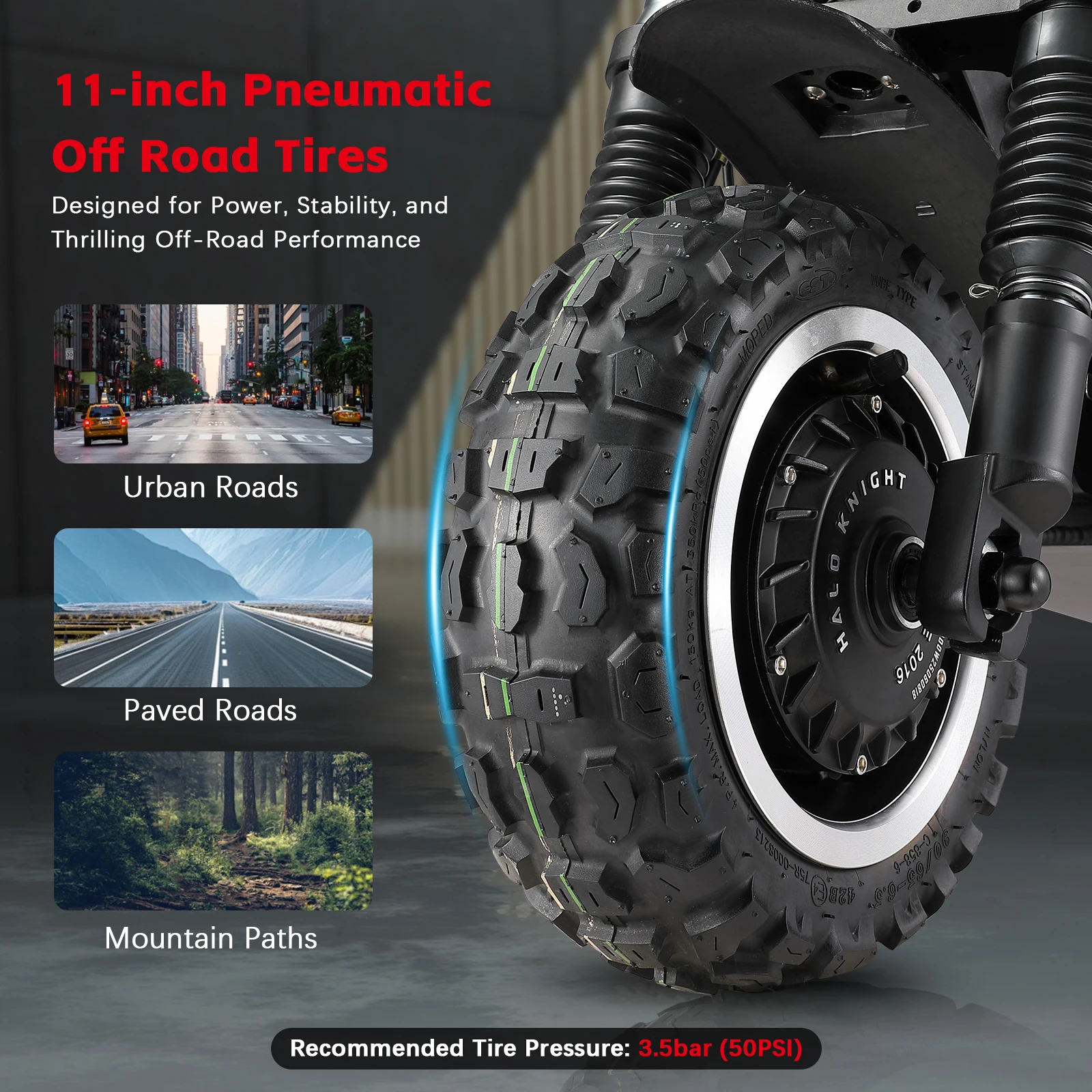 HALO KNIGHT T107Pro 60V 6000W 38,4Ah Elektroroller Professioneller 95km/h E-Scooter mit Doppelmotor Leistungsstarker Schneller 80KM E-Scooter – Detail 12