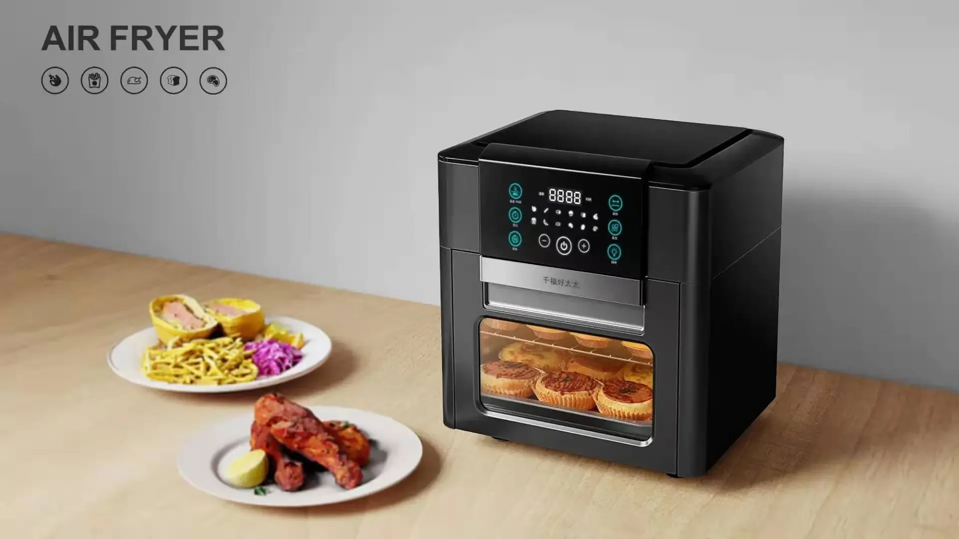 Air Fryer Oven Without Oil Large Capacity Air Frier Electric Deep Fryer Digital Control Air Fryers