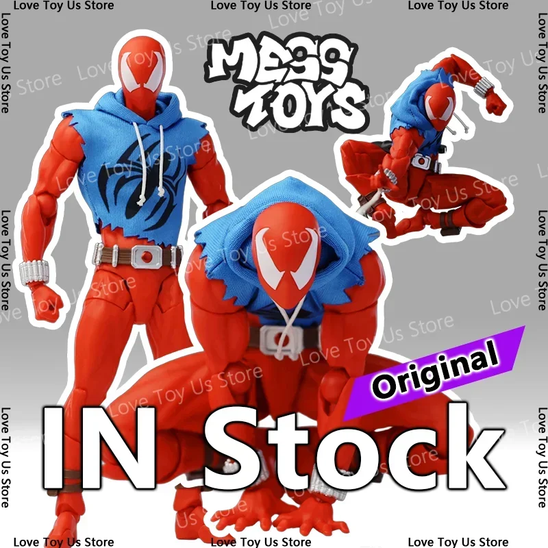 

Оригинальная фигурка Человека-паука Mess Toys Scale | Алый паук (наряд жилета и толстовки) | Коллекционный стиль Mafex/ML