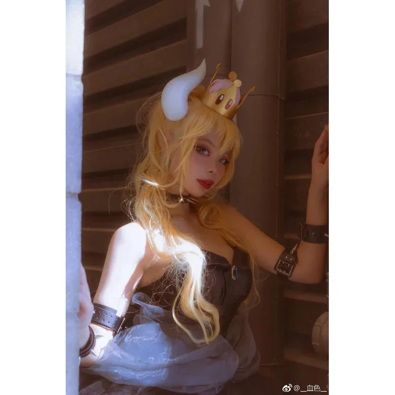 New Bowsette Kuppa Koopa Hime Princess Cosplay Horns Kuppa Womanize Crown Hairpiece Headwear Halloween Costume Props Handwork