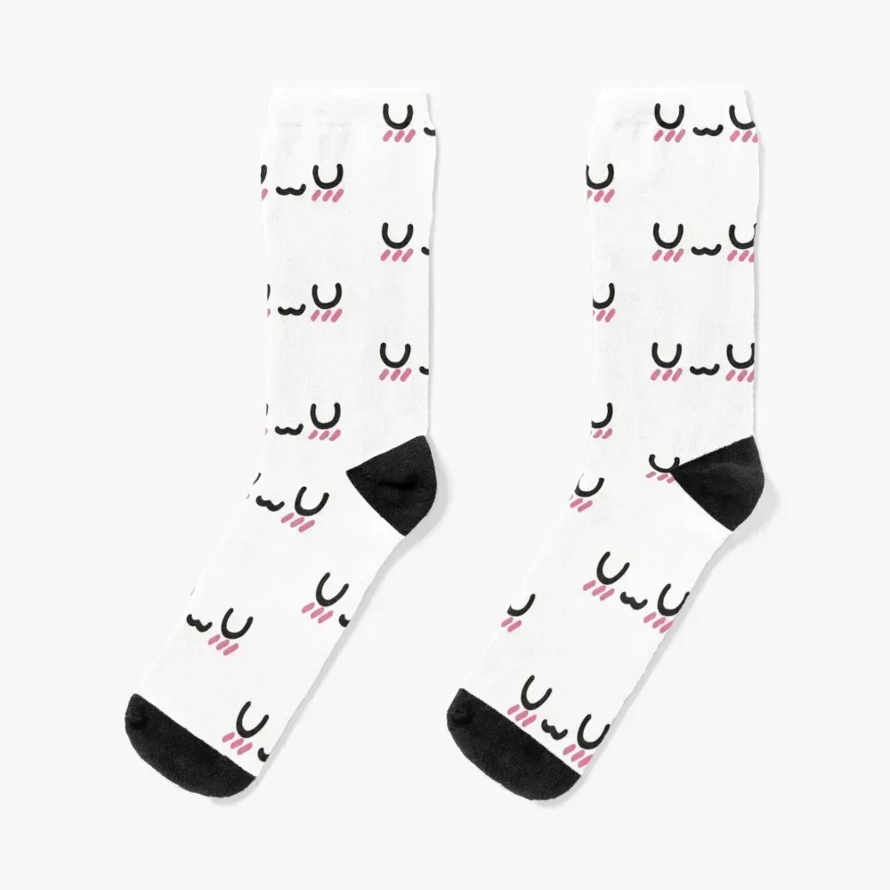 

uwu face Socks hip hop with print Non-slip tennis Men Socks Women's
