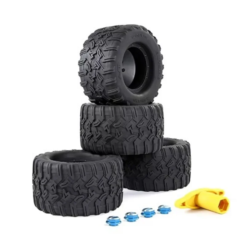 220*120 Widen All-Terrain Tires Mounted on Sealed Wheel Hub for Rovan XLT LT V5 Traxxas X-MAXX LOSI 5IVE-T BAHA 5S