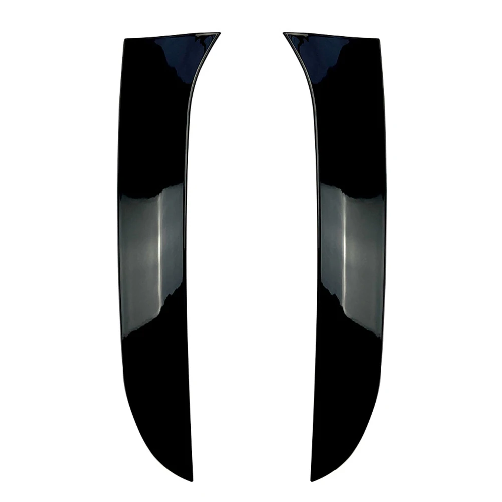 1 Pair Car ABS Rear Window Side Canard Spoiler Splitter Trim Cover For VW Golf 6 MK6 Variant Wagon Glossy Black