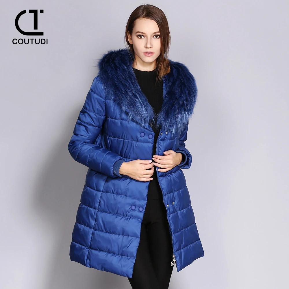 COUTUDI Winter Warm Jackets For Women Fur Hooded Parkas Winter soft Warm Woman Outerwear Clothing  Female Jacket Cotton Coat