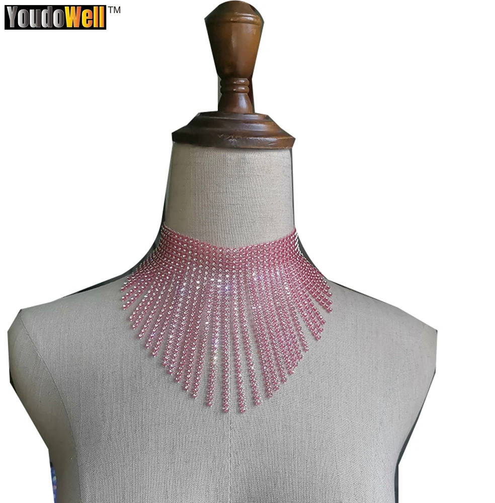 Metallic Water Diamond Crystal Necklace, Halloween Face Mask, Tassel, Nightclub Party Decoration, Sexy Scarf, 2023