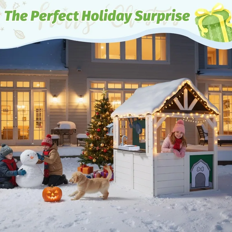 Wooden Kids Playhouse Cottage 4