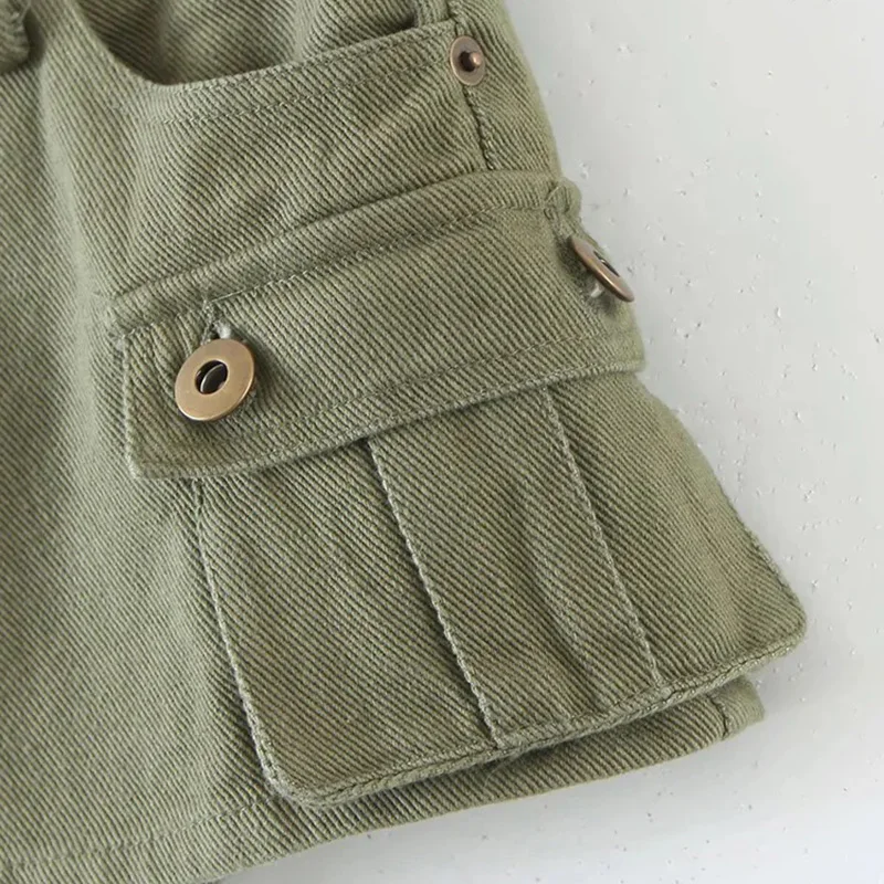 KUCLUT Y2K Gonne di jeans vintage per le donne Vita alta Coreano Tasca sottile Gonne cargo Donna Streetwear Solid Chic Minigonne
