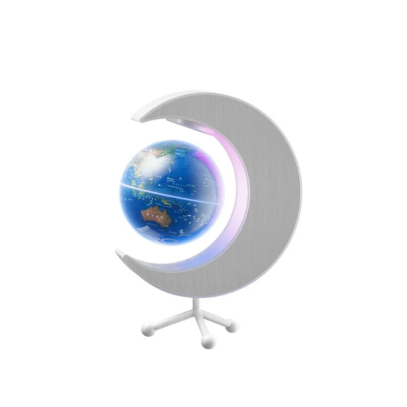 

Inclined magnetic levitation globe AI ornament with light, magnetic levitation globe