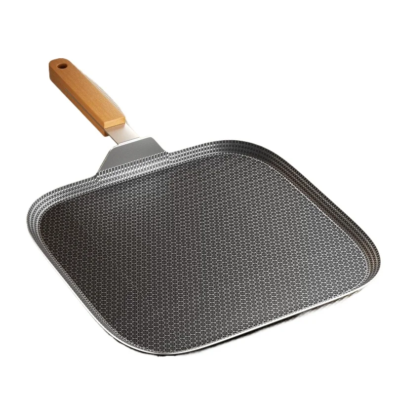 Frying pan 304 uncoated household square steak frying pan pancake lasagna