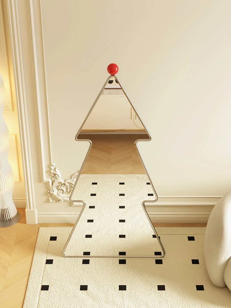 Internet celebrity floor full mirror Christmas tree large mirror floor mirror l