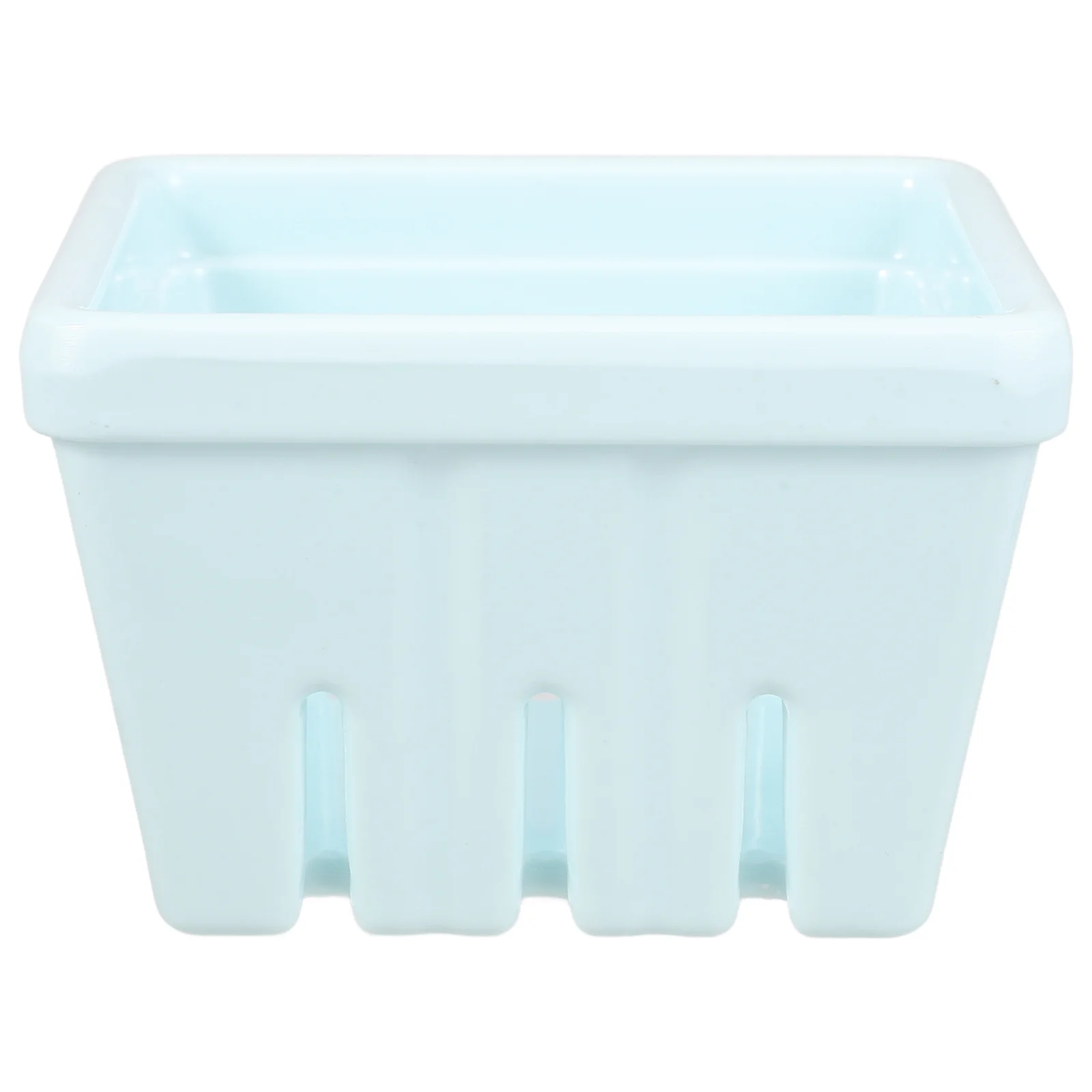 

Melamine Berry Basket Reusable Colander Bowl Drainage Holes Square Fruit Storage Rustic Stoneware Farmhouse Kitchen Decor