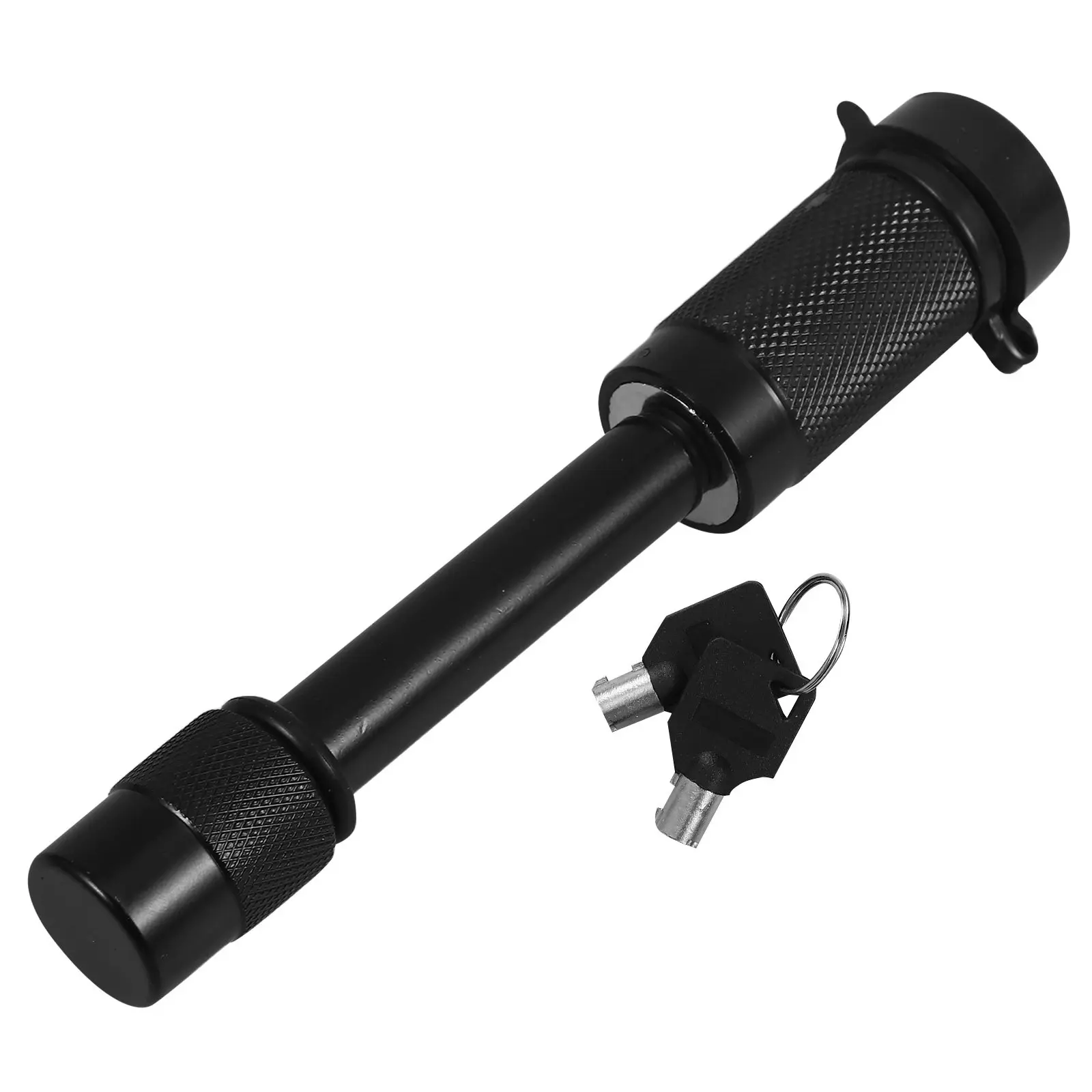 Tow Bar Lock Pin Car Trailer Hitch Lock For Outdoor Adventure Straight Anti-theft Black Hardened Steel Rubber Coated