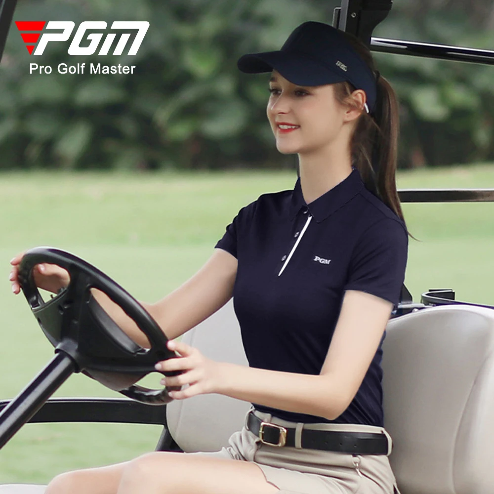 Pgm Sommer Frauen Golf kurz ärmel ige T-Shirt Damen hemden Sport schlanke Kleidung schnell trocknende atmungsaktive Golf Tennis Kleidung S-XL