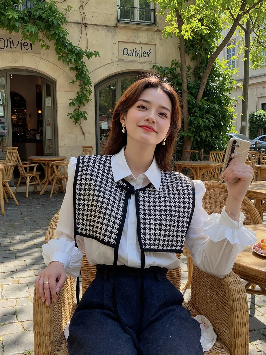 Koronkowe kamizelki sznurowane dla dziewcząt, bezrękawniki, odzież damska, jesienne dzianiny, drapowane, styl uniwersytecki, preppy, bez rękawów, urocze.