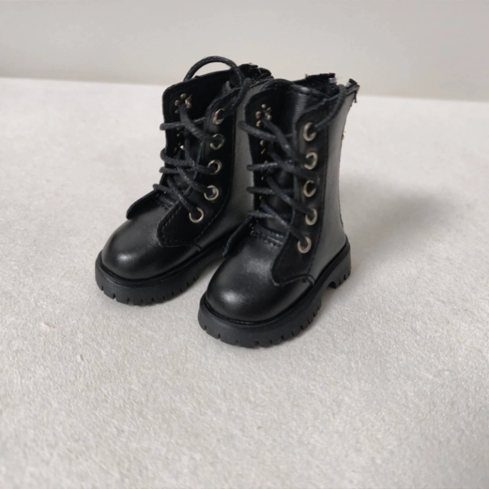 

Miniature Lace-up Doll Boots Rounded Toe Figure Shoes