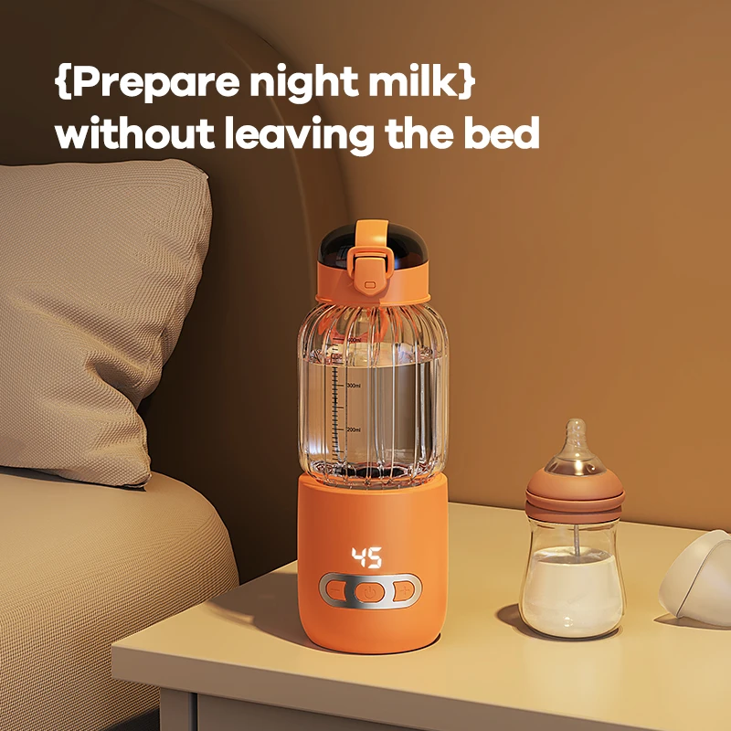 Portable Baby Milk Bottle Warmer 400ML USB Quick Charge 316 Food Grade Glass Outdoor Travel Electric Instant Baby Water Warmer