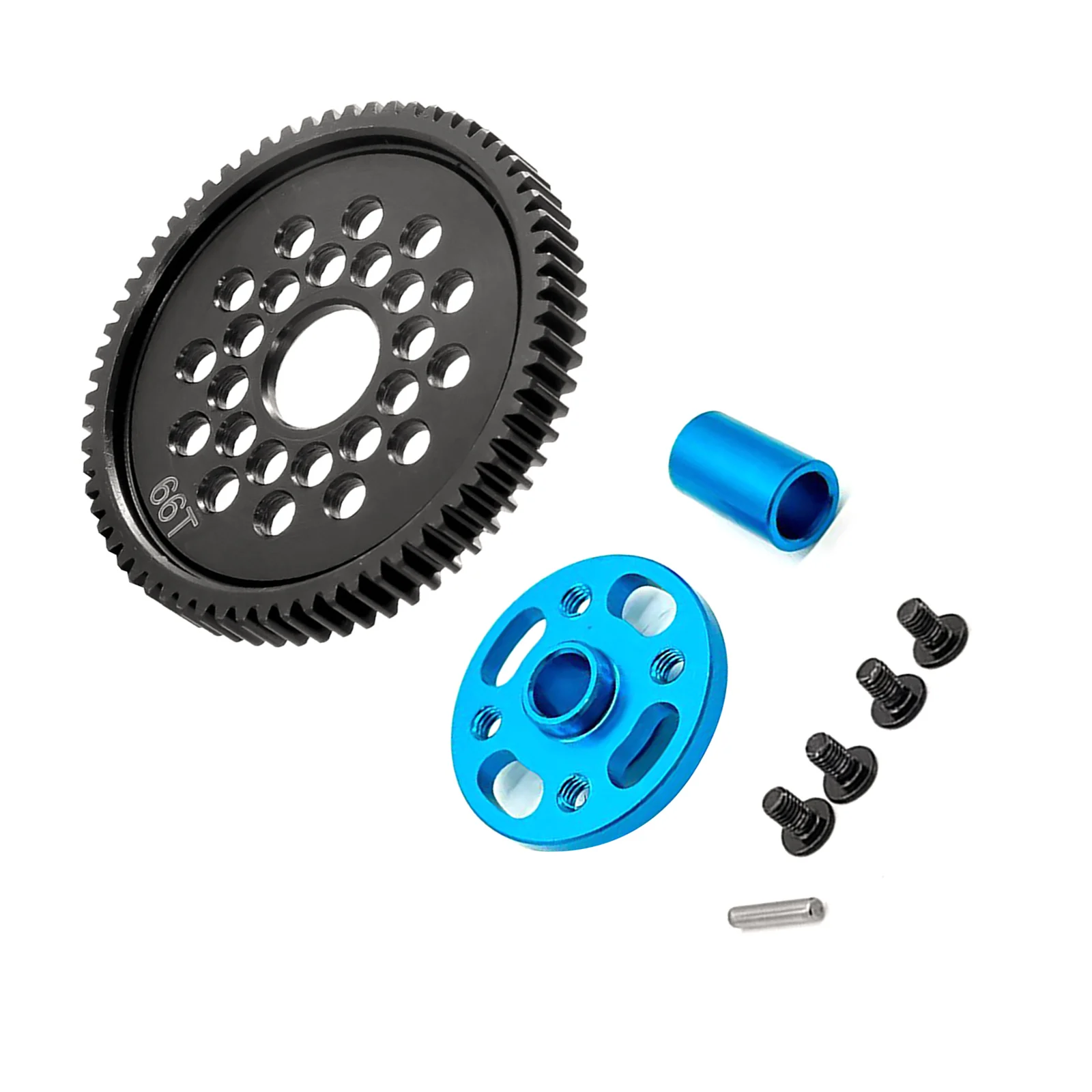 Aluminum Alloy Spur Gear and Gear Mount High Speed Gear Set Replacement For Tamiya TT-02 TT02 RC Car Accessories Upgrade Parts