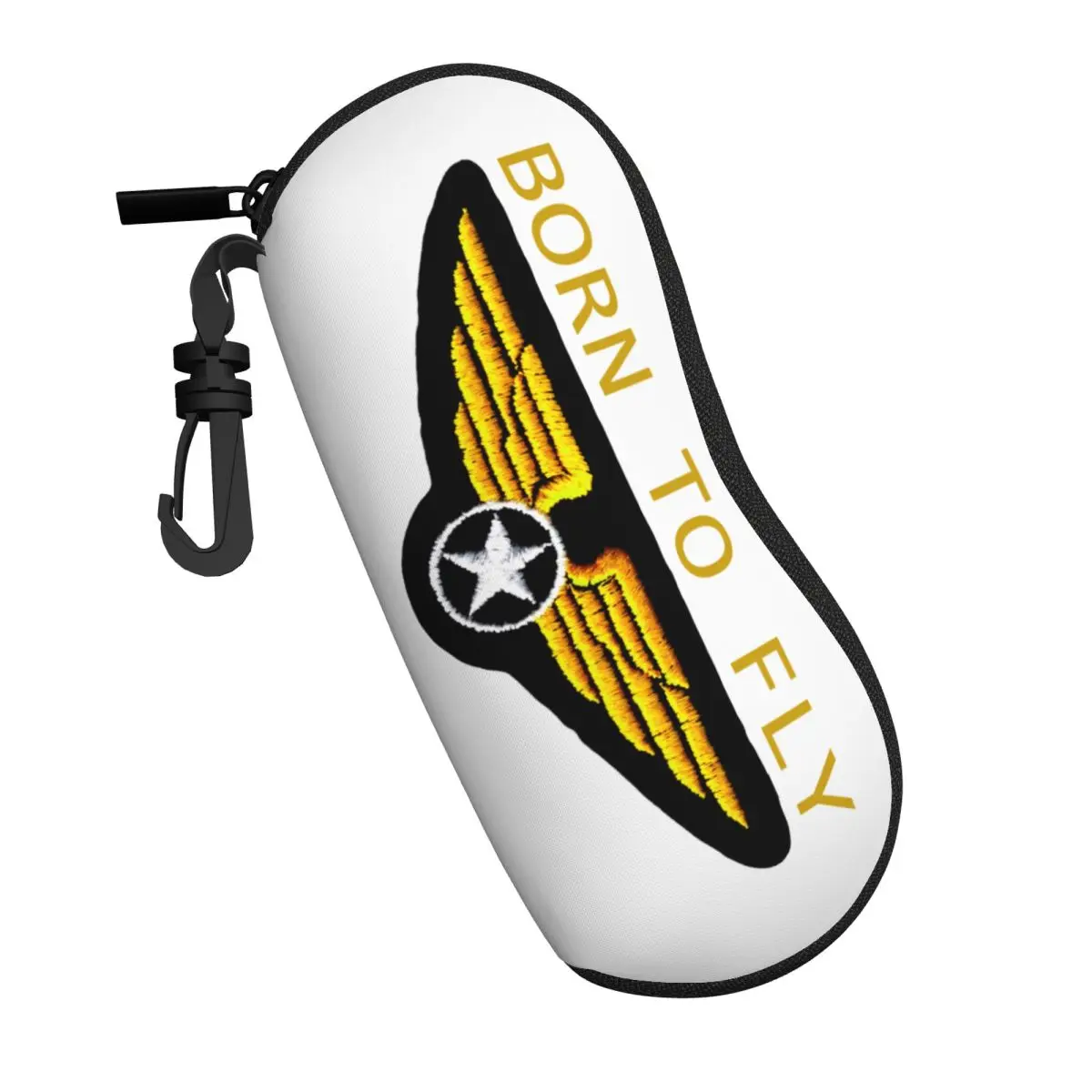 Custom Born To Fly Flight Pilot Glasses Case Stylish Flying Aviation Aviator Shell Eyeglasses Case Sunglasses Box