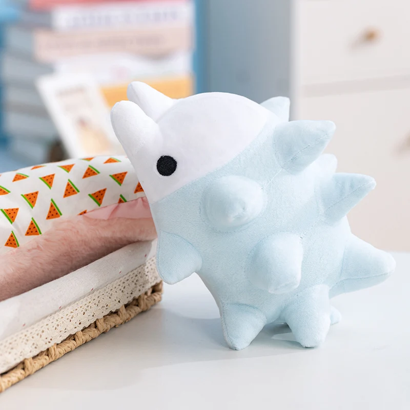 Soft Fluffy Snom Ice Character Plush Doll Cute Anime Game Stuffed Toy Indoor Tabletop Decor Kids Birthday Party Xmas Gifts
