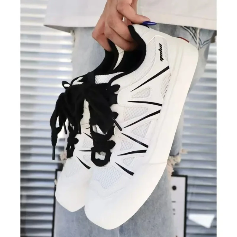 

Mesh breathable niche design student trendy shoes, triple vulcanized board shoes, low top men's shoes