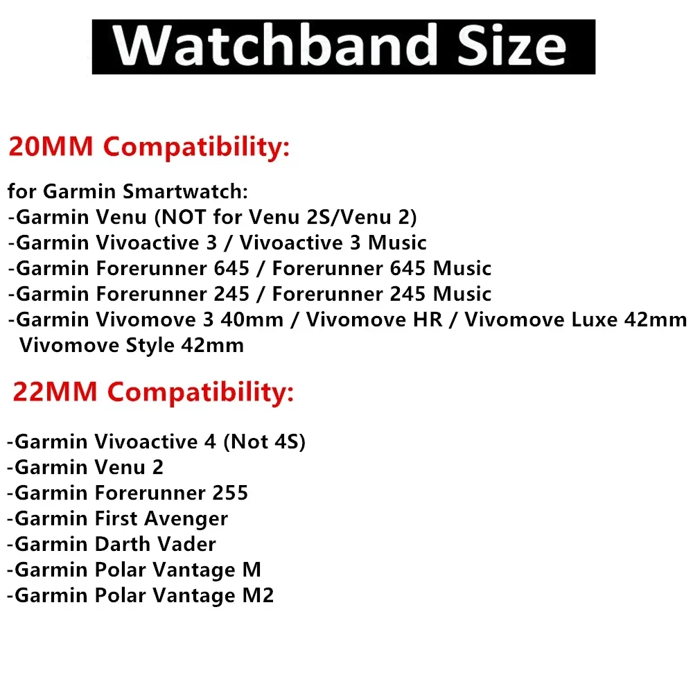 20mm 22mm Silicone Strap For Garmin Vivoactive 3 4 Band Watch Venu 2 SQ Forerunner 645 Wristband Bracelet Garmin Forerunner 245