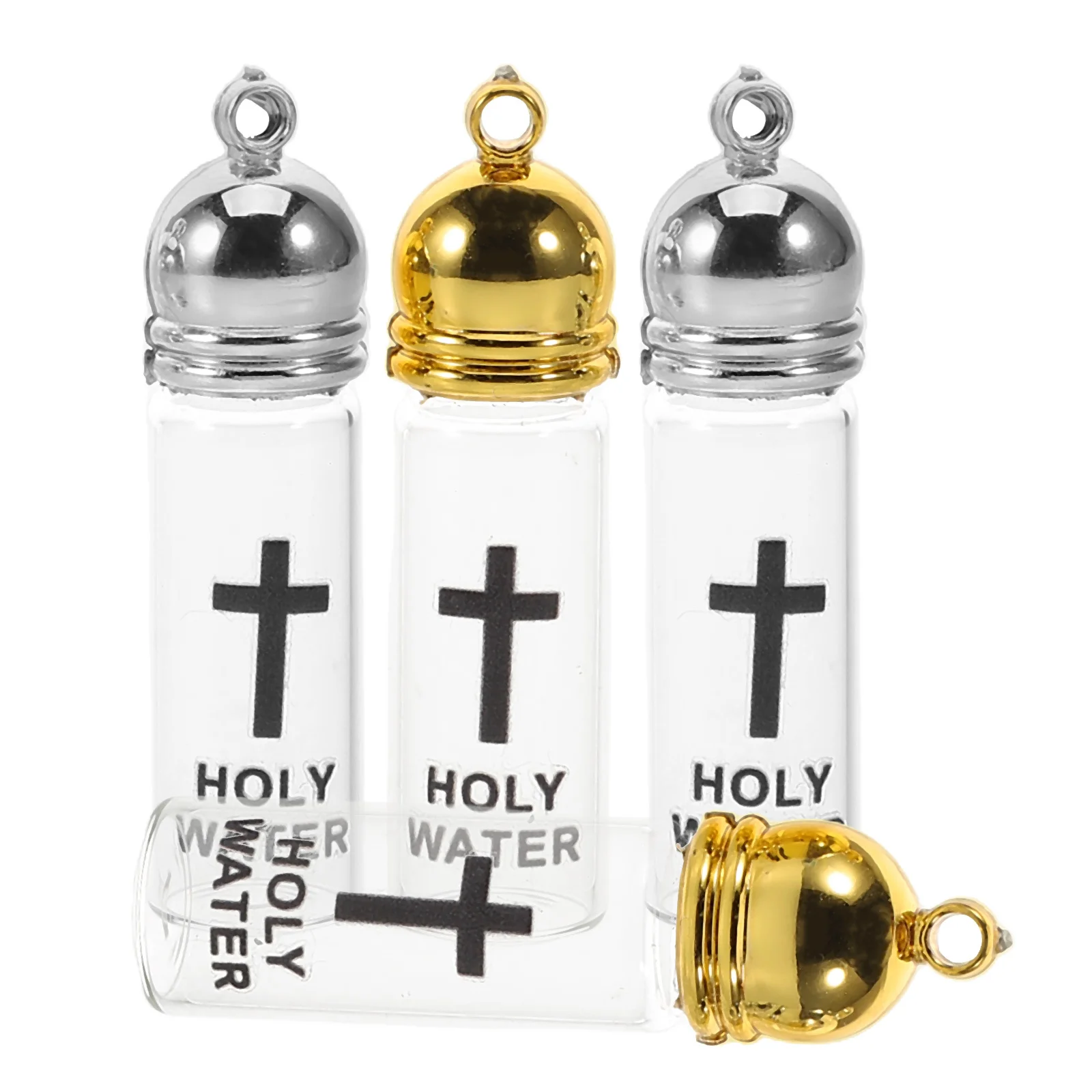 

4Pcs Glass Holy Water Bottles Christian Baptism Ceremonies Religious Events Small Refillable Empty Containers Blessing