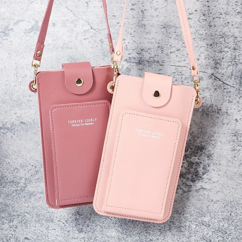 Leisure and Fashion cellphone bag with Screen-Touch Design Crossbody Shoulder Bags for Cards and cellphone Women's Wallets