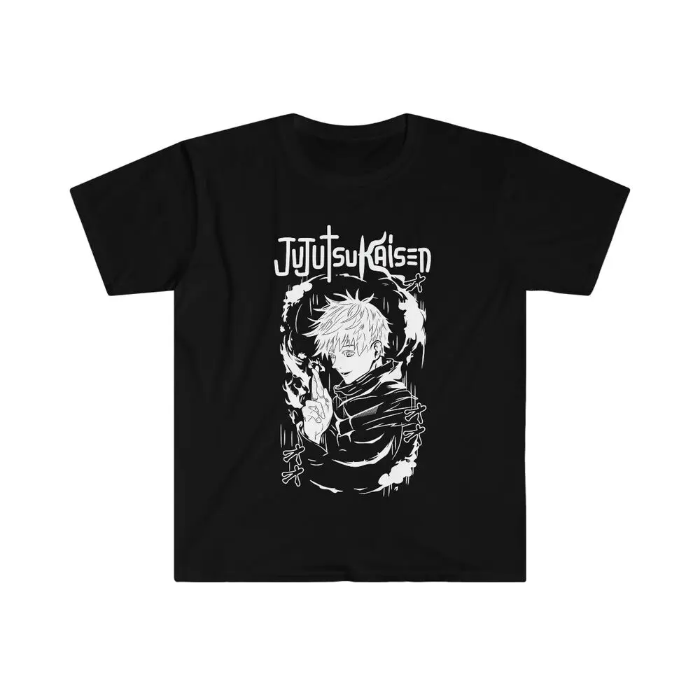 Jujutsu Kaisen Gojo Satoru Black T-Shirt Anime Manga T-Shirt Soft Tee