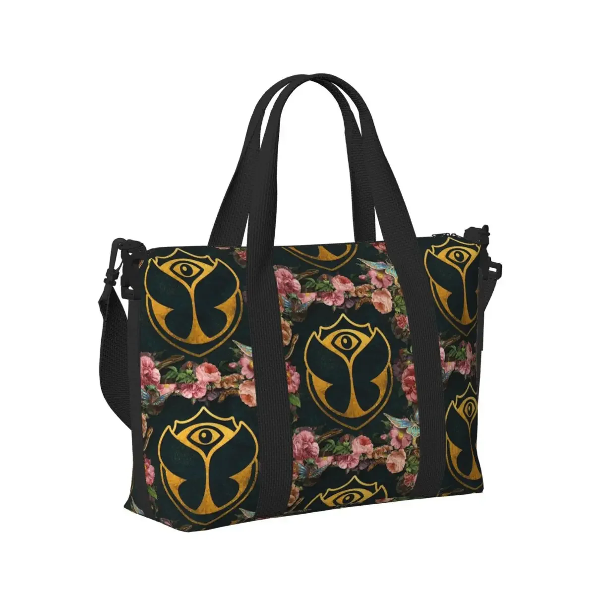 

Large Tomorrowland Belgian Electronic Dance Music Festival Beach Travel Bag Tote Bags for Gym Women Shopping Duffle Shoulder Bag