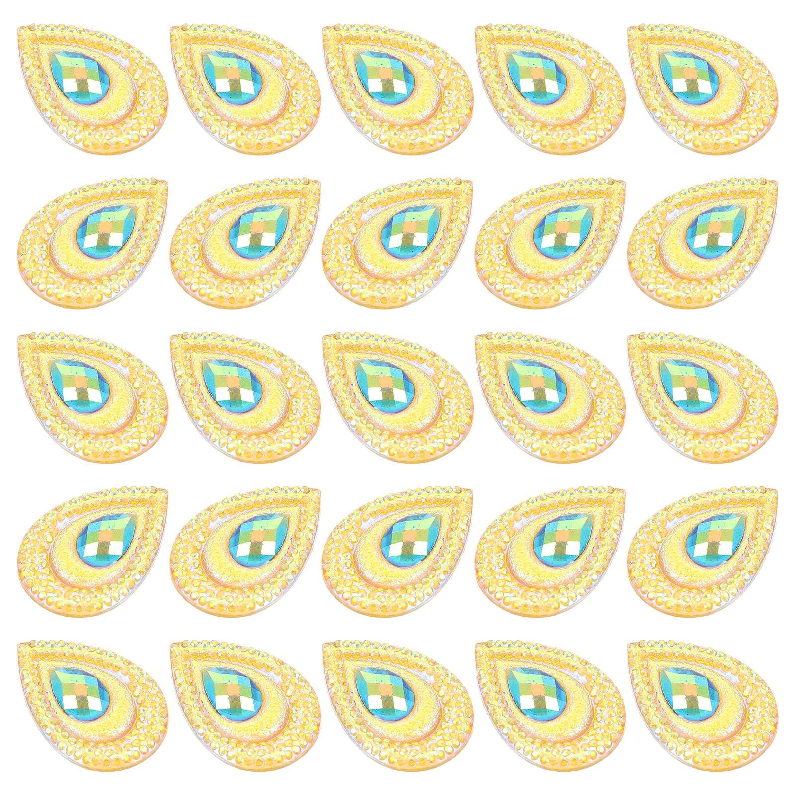 

1 set Water Droplets Resin Patches Diy Craft Supplies For Clothing Shoes Bags Phone Cases Wedding Decoration Scrapbook