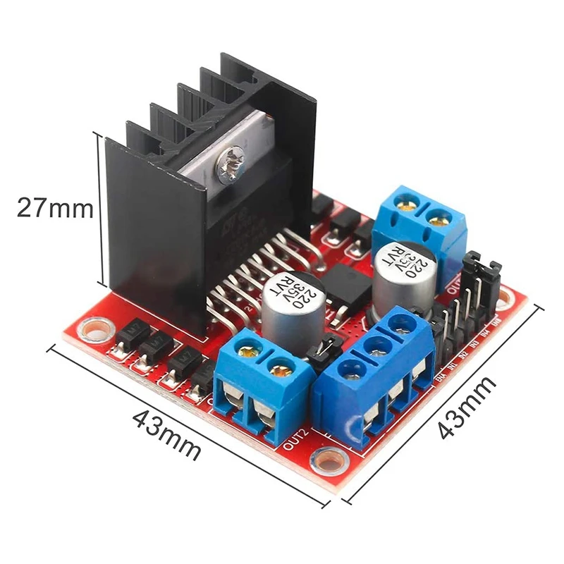 AP-L298N Motor Drive Controller Board with DC Motor Wheel for