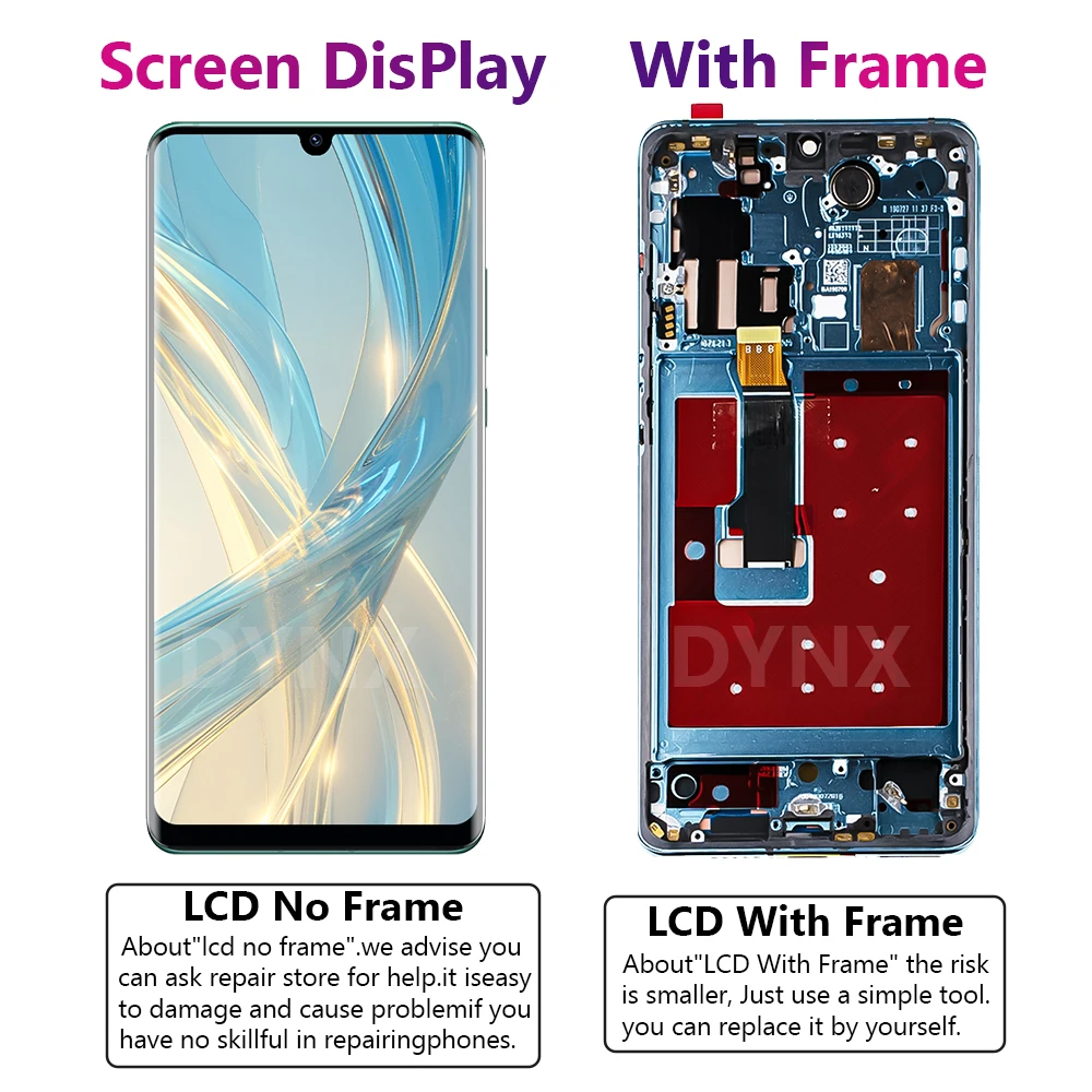 6.47\'\'For P30Pro LCD For HUAWEI P30 Pro VOG-L29 L09 AL00 L04 AL10 HW-02L LCD Display Touch Screen Digitizer Assembly Replacement