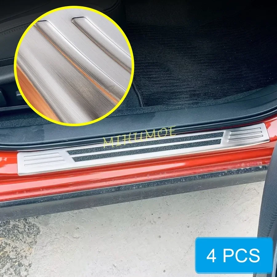 Stainless Steel Door Sill Kick Scuff Plate Protector Styling Trim For Subaru Crosstrek Impreza 2024 2025