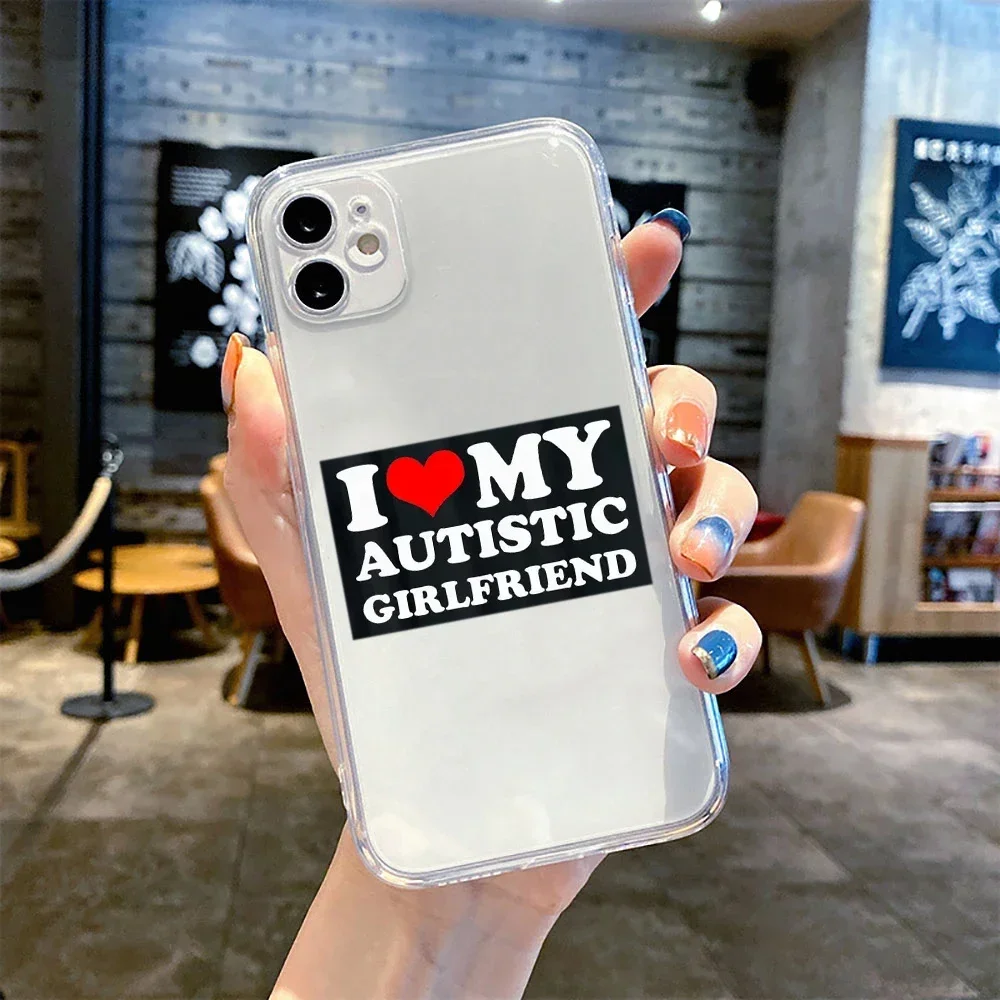 나는 내 남자 친구를 사랑합니다 여자 친구 커플 전화 케이스 iPhone 16 11 12 13 14 15 Pro Max Mini 7 8 Plus 페어링 맞춤형 소프트 커버