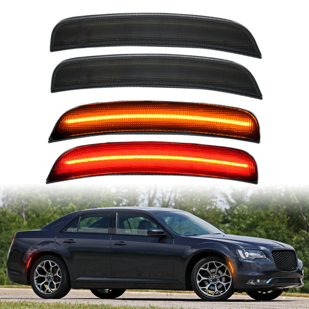 2pcs Front Rear Side Marker Light For Chrysler 300 2015 2016 2017 2018 2019 2020 2021 68214402AD 68214403AD