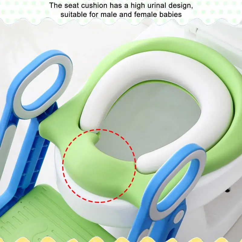 Toddler Potty Training Seat Children Potty Toilet Training Seat With Anti-slip Ladder Children Toilet Training Folding Seat