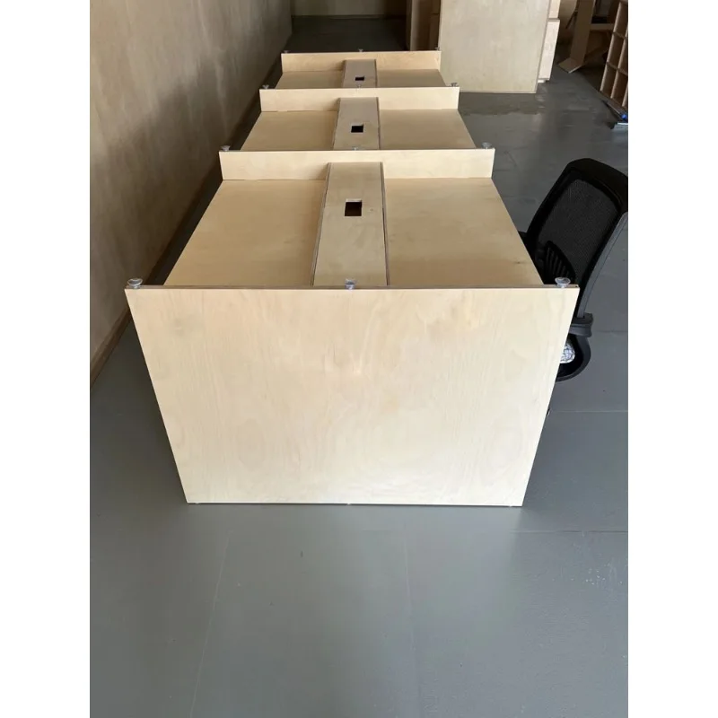 Office desk and chair combination, staff simple modern double face-to-face six-person seat table card seat screen staff seat