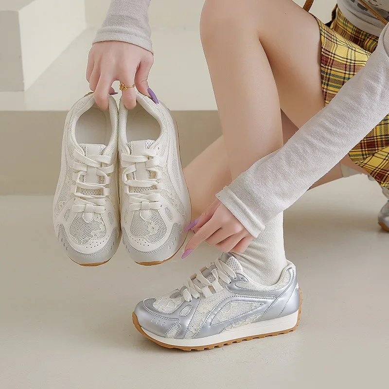 

Модные повседневные сетчатые дышащие кроссовки, нескользящие удобные женские туфли на плоской подошве, легкие удобные женские теннисные туфли Zapatillas Mujer