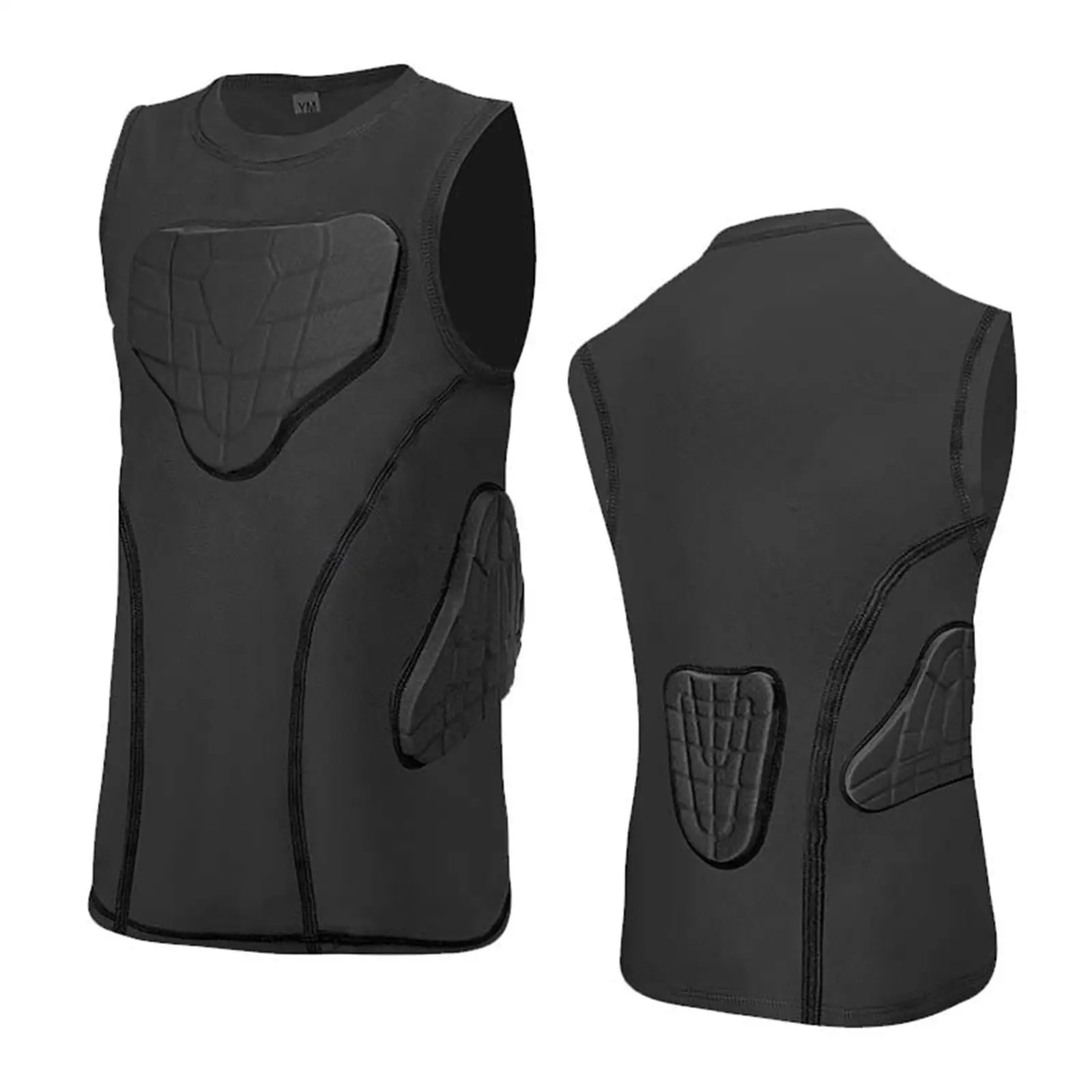

Rib Protector Vest Padded Breathable Youth Training Shirt Versatile Sports Sleeveless Equipment for Football Baseball
