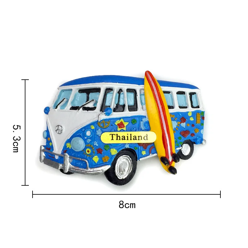 Thailand Koh Samui Vacation Car High-End Atmosphere Refrigerator Magnet Travel Souvenir Home Handmade Painted Decoration - Image 3