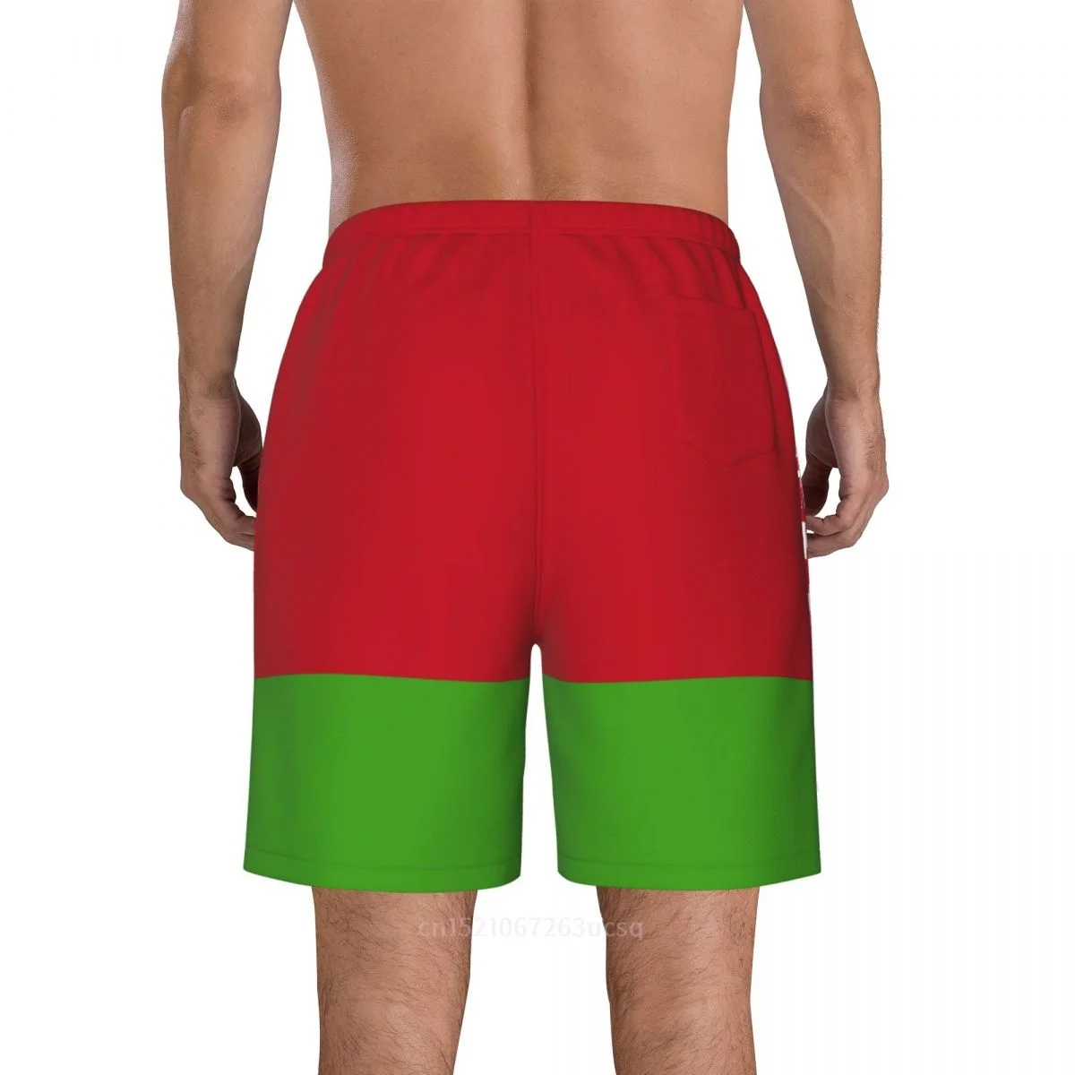 2023 Summer Polyester Belarus Country Flag 3D Printed Men's Board Shorts Beach Pocket Running Summer Pants