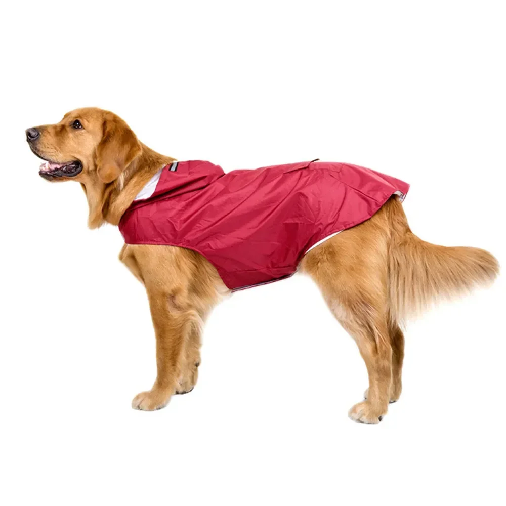 Waterproof Dog Raincoat Hoodie Jacket Rain Poncho Pet Rainwear Clothes with Reflective Stripe Outdoor Dogs Raincoat Accessories - view 6