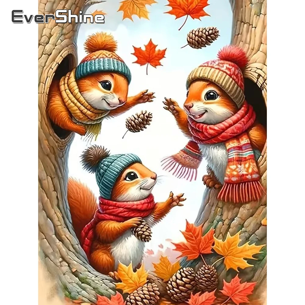 

Evershine Diamond Painting Squirrel Animal Embroidery Suitable for Beginners DIY Diamond Mosaic New Arrival Decor for Home