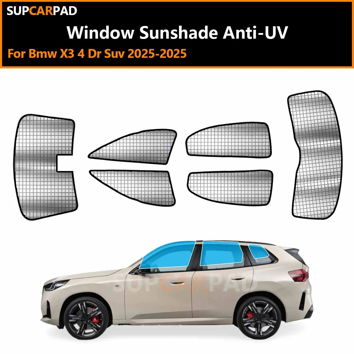 

Для BMW X3 4-дверный внедорожник 2025-2025: Индивидуальные солнцезащитные шторки на окна автомобиля, анти-УФ, козырьки-дефлекторы, аксессуары