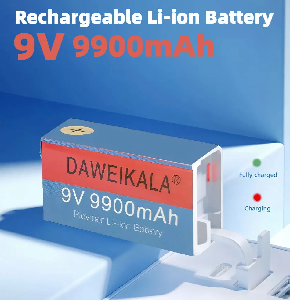 

High Quality 9900mAh USB 9V Rechargeable Li-Ion Battery Pack for Digital Camera, Wireless Mic, Guitar Effect Pedal, Long Lasting