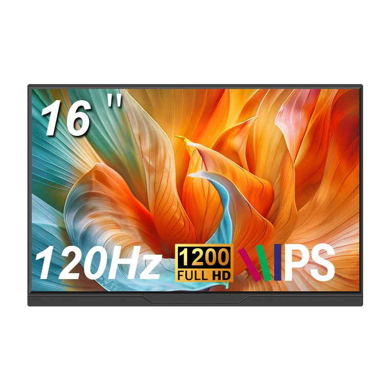 LANLIPU 16inch Portable Monitor 120Hz 100%sRGB Gaming IPS Panel Display For Laptop PC Steam/Deck/Switch/PC/Mac/ Xbox PS4/5